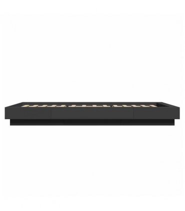 vidaXL Bed Frame without Mattress Black 100x200 cm — Size: 100 x 200 cm — V0672118151