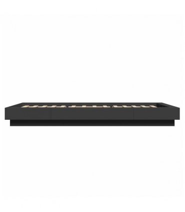 vidaXL Bed Frame without Mattress Black 90x190 cm Single — Size: 90 x 190 cm — V0672118157