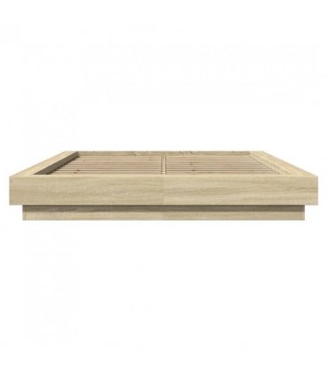 vidaXL Bed Frame without Mattress Sonoma Oak 120x190 cm Small Double — Size: 120 x 190 cm — V0672118166