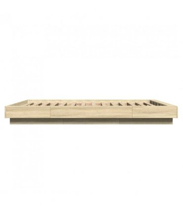 vidaXL Bed Frame without Mattress Sonoma Oak 120x190 cm Small Double — Size: 120 x 190 cm — V0672118166