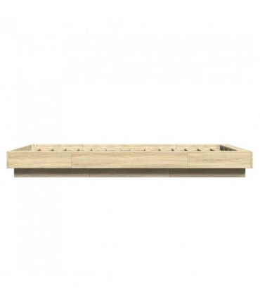 vidaXL Bed Frame without Mattress Sonoma Oak 90x200 cm — Size: 90 x 200 cm — V0672118167