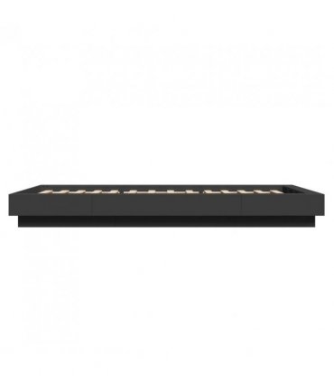vidaXL Bed Frame without Mattress Black 90x200 cm — Size: 90 x 200 cm — V0672118168