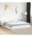 vidaXL Bed Frame without Mattress White 150x200 cm King Size — Size: 150 x 200 cm — V0672118174