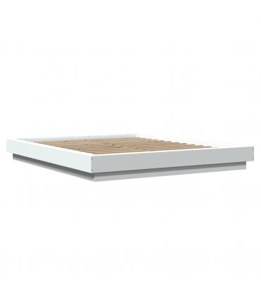 vidaXL Bed Frame without Mattress White 150x200 cm King Size — Size: 150 x 200 cm — V0672118174