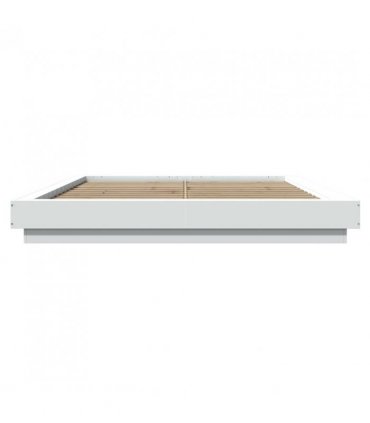 vidaXL Bed Frame without Mattress White 150x200 cm King Size — Size: 150 x 200 cm — V0672118174