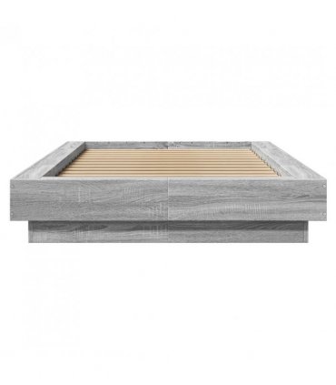 vidaXL Bed Frame without Mattress Grey Sonoma 75x190 cm Small Single — Size: 75 x 190 cm — V0672118176
