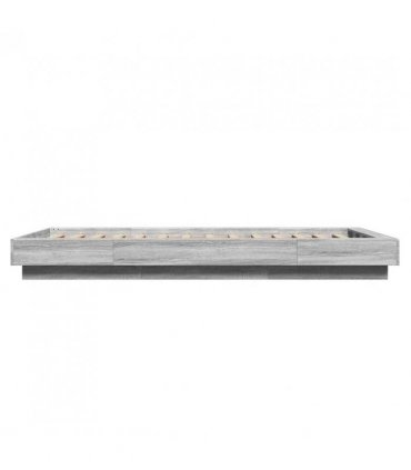 vidaXL Bed Frame without Mattress Grey Sonoma 75x190 cm Small Single — Size: 75 x 190 cm — V0672118176