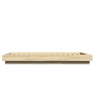 vidaXL Bed Frame without Mattress Sonoma Oak 100x200 cm — Size: 100 x 200 cm — V0672118178