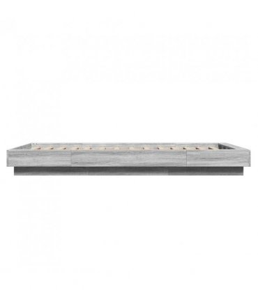 vidaXL Bed Frame without Mattress Grey Sonoma 90x190 cm Single — Size: 90 x 190 cm — V0672118179