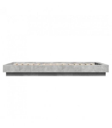 vidaXL Bed Frame without Mattress Concrete Grey 75x190 cm Small Single — Size: 75 x 190 cm — V0672118180