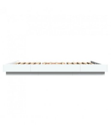 vidaXL Bed Frame without Mattress White 140x190 cm — Size: 140 x 190 cm