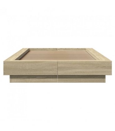 vidaXL Bed Frame without Mattress Sonoma Oak 90x190 cm Single — Size: 90 x 190 cm — V0672118183