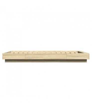vidaXL Bed Frame without Mattress Sonoma Oak 90x190 cm Single — Size: 90 x 190 cm — V0672118183