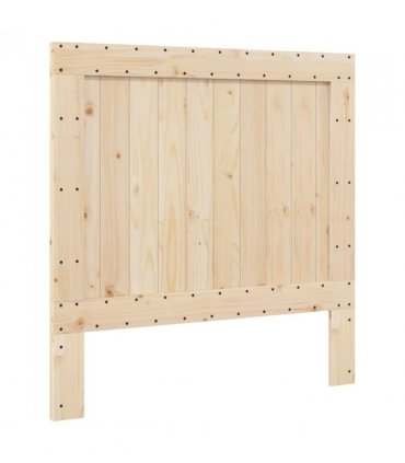 vidaXL Bed Frame without Mattress Grey 100x200 cm Solid Wood Pine — Size: 100 x 200 cm, Model: with plain headboard
