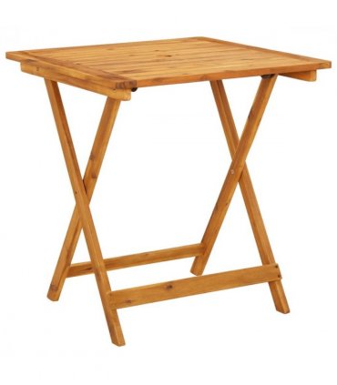 vidaXL Bistro Set | Grey | Solid acacia wood | Compact | Collapsible — Size: 70 x 70 x 75 cm