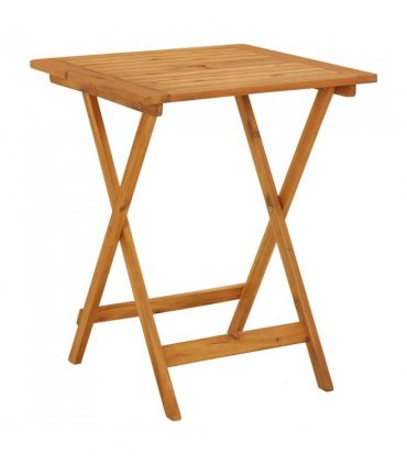 vidaXL Bistro Set | Beige | Solid acacia wood, polypropylene | Compact — Size: 60 x 60 x 75 cm