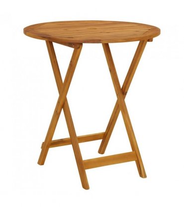 vidaXL Bistro Set | Black | Solid acacia wood and polypropylene | Small — Size: 70 x 75 cm