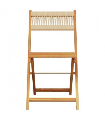 vidaXL Bistro Set | Beige | Solid acacia wood | Medium | Foldable | Bistro Set — Size: 60 x 75 cm