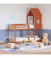 vidaXL Bunk Bed without Mattress Wax Brown 90x200 cm Solid Wood Pine — Size: 90 x 200 cm — V0672118911
