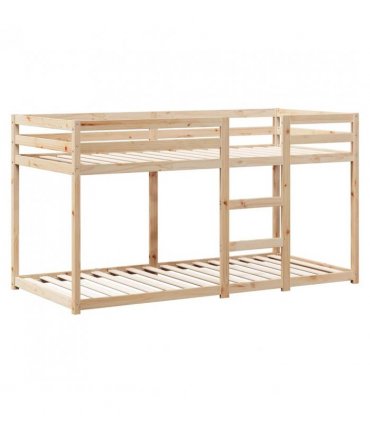 vidaXL Bunk Bed | Natural wood colour | Solid pine wood (untreated) | 90x200 cm — Size: 90 x 200 cm