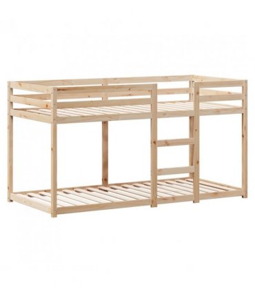vidaXL Bunk Bed without Mattress 90x200 cm Solid Wood Pine — Colour: natural, Size: 90 x 200 cm — V0672118929