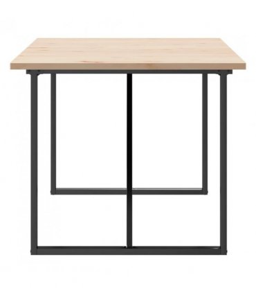 vidaXL Dining Table O-Frame 180x90x75.5 cm Solid Wood Pine and Steel — Size: 180 x 90 x 75.5 cm, Model: o shape
