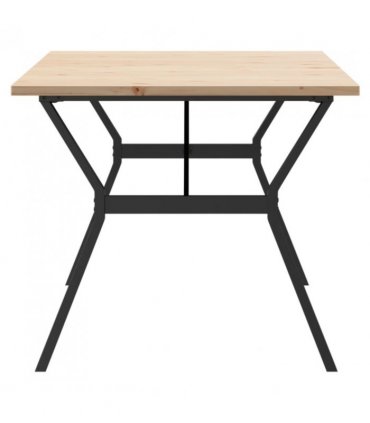 vidaXL Dining Table Y-Frame 180x90x75.5 cm Solid Wood Pine and Steel — Size: 180 x 90 x 75.5 cm, Model: y shape