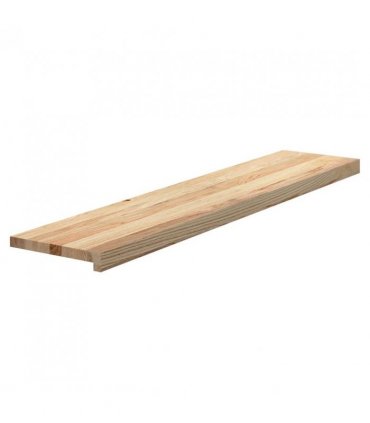 vidaXL Stair Treads 2 pcs Untreated 120x25x2 cm Solid Wood Oak — Colour: natural, Size: 120 x 25 x 2 cm