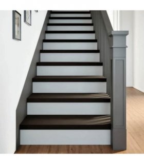 vidaXL Stair Treads 12 pcs Brown Black 80x25x2 cm Solid Wood Oak — Size: 80 x 25 x 2 cm