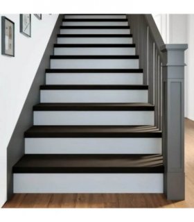 vidaXL Stair Treads 12 pcs Brown Black 90x25x2 cm Solid Wood Oak — Size: 90 x 25 x 2 cm
