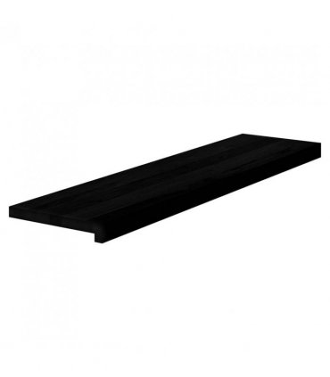 vidaXL Stair Treads 2 pcs Brown Black 100x25x2 cm Solid Wood Oak — Size: 100 x 25 x 2 cm