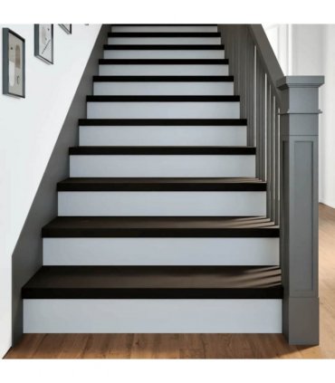 vidaXL Stair Treads 16 pcs Brown Black 100x30x2 cm Solid Wood Oak — Size: 100 x 30 x 2 cm