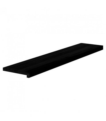 vidaXL Stair Treads 4 pcs Brown Black 120x30x2 cm Solid Wood Oak — Size: 120 x 30 x 2 cm
