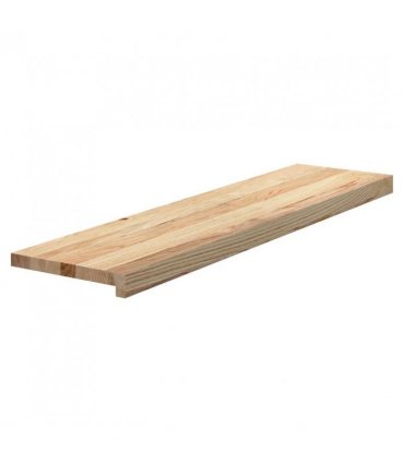 vidaXL Stair Treads 2 pcs Untreated 100x25x2 cm Solid Wood Oak — Colour: natural, Size: 100 x 25 x 2 cm