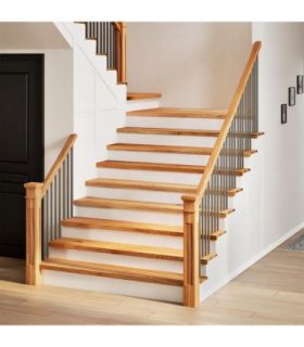 vidaXL Stair Treads 4 pcs Light Brown 110x30x2 cm Solid Wood Oak — Size: 110 x 30 x 2 cm