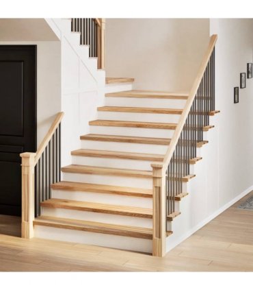 vidaXL Stair Treads 2 pcs Untreated 110x30x2 cm Solid Wood Oak — Colour: natural, Size: 110 x 30 x 2 cm