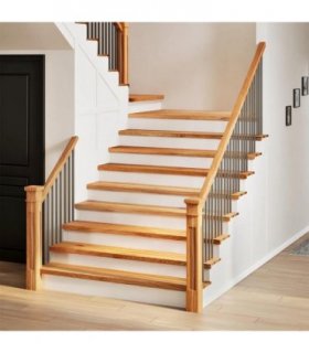 vidaXL Stair Treads 2 pcs Light Brown 110x25x2 cm Solid Wood Oak — Size: 110 x 25 x 2 cm