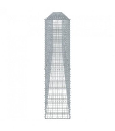 vidaXL Gabion Basket with Cover 1000x50x200 cm Galvanised Iron — Size: 1000 x 50 x 200 cm