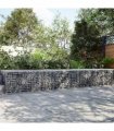 vidaXL Gabion Basket with Cover 300x100x50 cm Galvanised Iron — Size: 300 x 100 x 50 cm