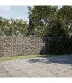 vidaXL Gabion Basket with Cover 400x50x150 cm Galvanised Iron — Size: 400 x 50 x 150 cm