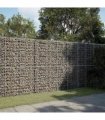 vidaXL Gabion Basket with Cover 300x50x200 cm Galvanised Iron — Size: 300 x 50 x 200 cm