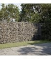 vidaXL Gabion Basket with Cover 300x100x150 cm Galvanised Iron — Size: 300 x 100 x 150 cm