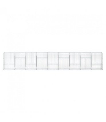 vidaXL Gabion Basket with Cover 900x50x150 cm Galvanised Iron — Size: 900 x 50 x 150 cm