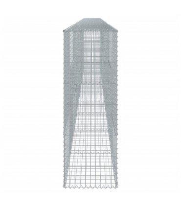 vidaXL Gabion Basket with Cover 900x50x150 cm Galvanised Iron — Size: 900 x 50 x 150 cm