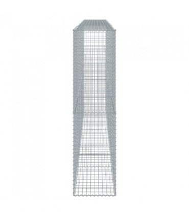 vidaXL Gabion Basket with Cover 500x50x200 cm Galvanised Iron — Size: 500 x 50 x 200 cm
