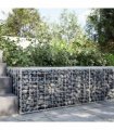 vidaXL Gabion Basket with Cover 100x100x50 cm Galvanised Iron — Size: 100 x 100 x 50 cm