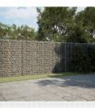 vidaXL Gabion Basket with Cover 950x100x200 cm Galvanised Iron — Size: 950 x 100 x 200 cm