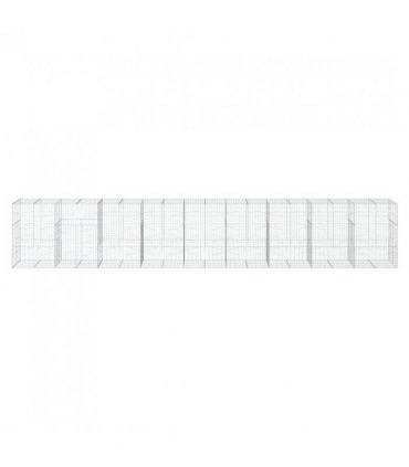vidaXL Gabion Basket with Cover 900x100x150 cm Galvanised Iron — Size: 900 x 100 x 150 cm