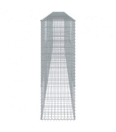 vidaXL Gabion Basket with Cover 800x50x150 cm Galvanised Iron — Size: 800 x 50 x 150 cm