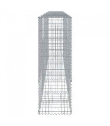 vidaXL Gabion Basket with Cover 500x50x150 cm Galvanised Iron — Size: 500 x 50 x 150 cm